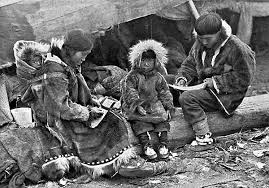 inuit  parents child  bw